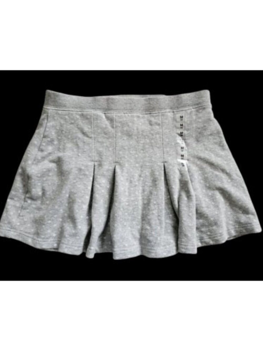 NWT Gray Pleated GAP Stretch Skort Sparkly Polka Dots Girls M Size 8